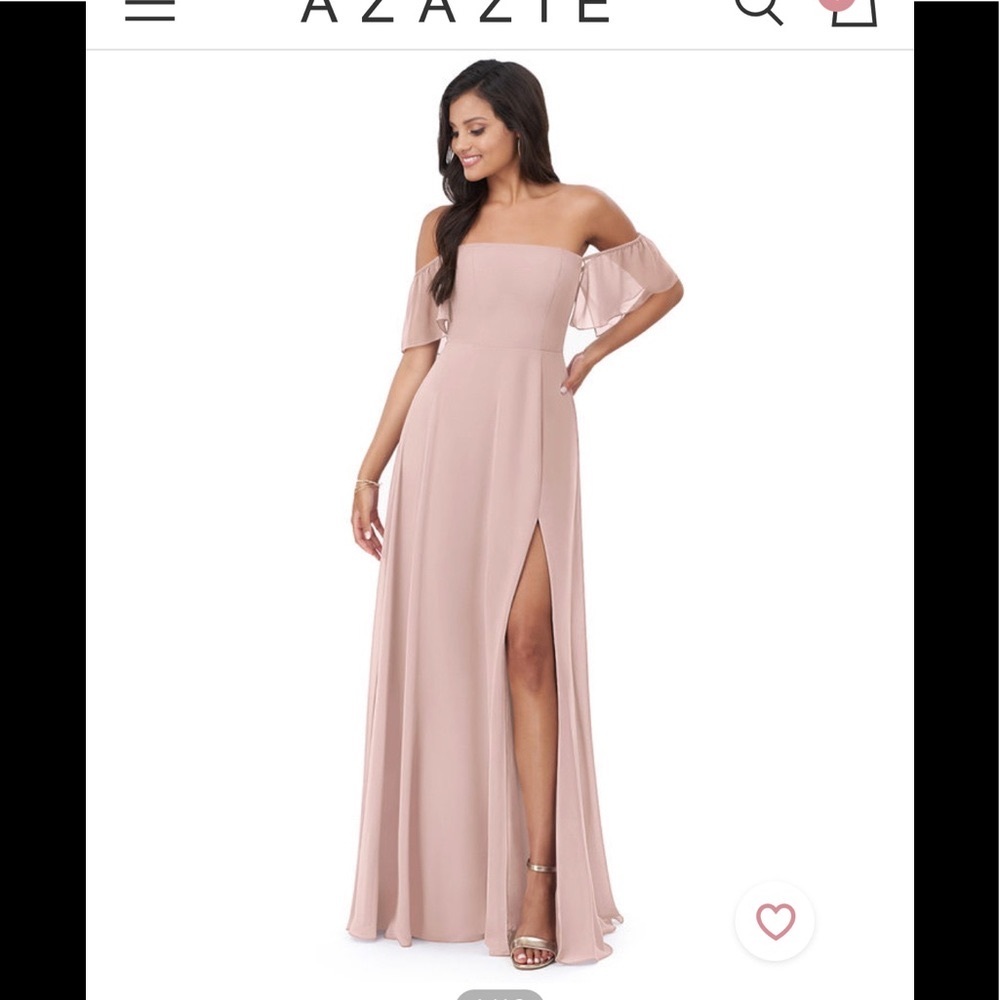 WORN ONCE- Azazie Sue bridesmaid dress - Dusty Rose